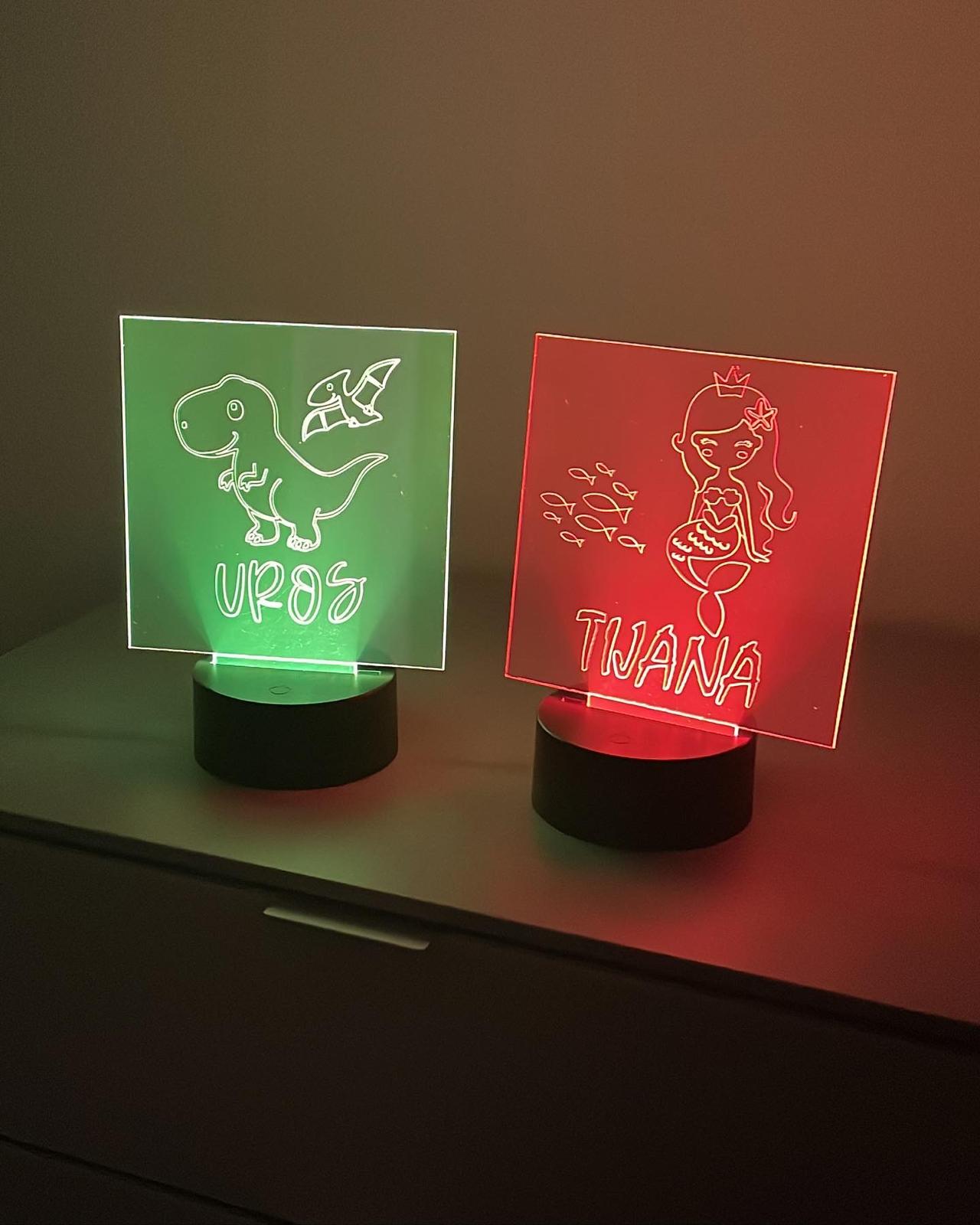 Personalisierte LED-Lampen mit Namen